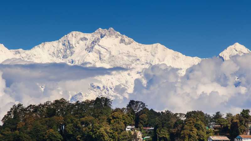 Darjeeling, with Kanchenjunga in the background - Sikkim Rhododendron Trek, India