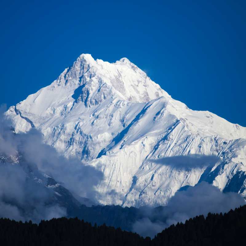 Kanchenjunga, the world's 3rd highest mountain, as viewed from the Sikkim side