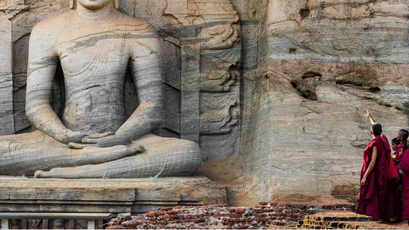 Novice monks at Polonnaruwa | Richard I'Anson
