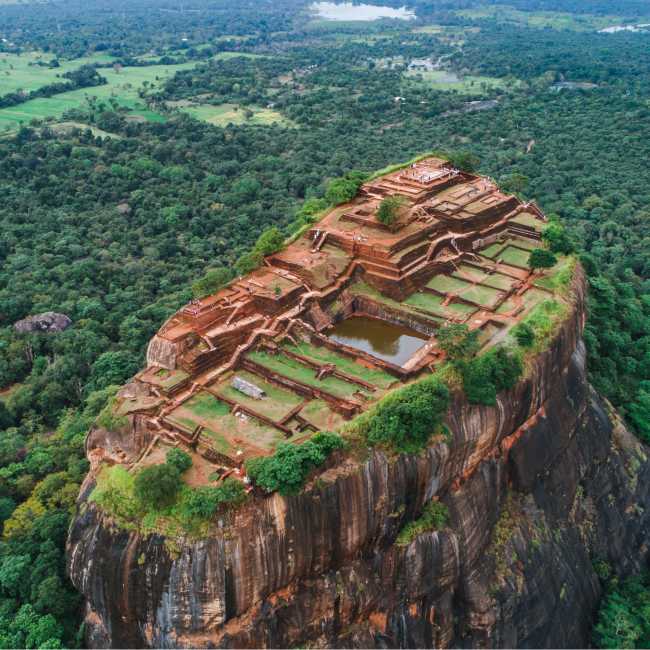The impressive Sigiriya Fortress (Lion's Rock) in Sri Lanka