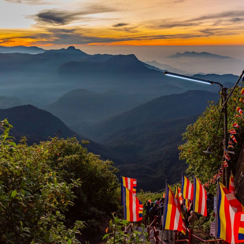 View from Adam's Peak in Sri Lanka