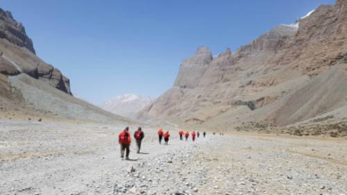 Trekkers on the Kailash trek, Tibet