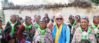 Margie Thomas with the Chosar women on our Upper Mustang Pony Trek | Margie Thomas