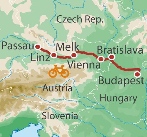 tourhub | UTracks | Danube Cycle | Tour Map