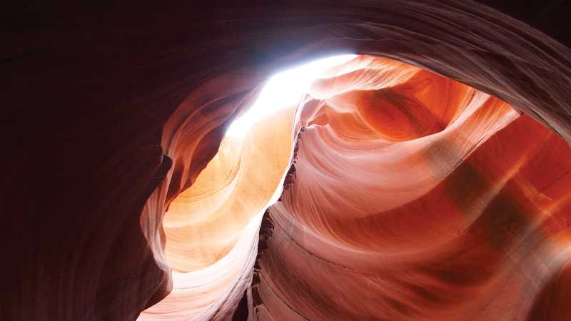 Vibrant colours hiking through Antelope Canyon - Rocky Mountain, Yellowstone and Grand Canyon Trails, United States