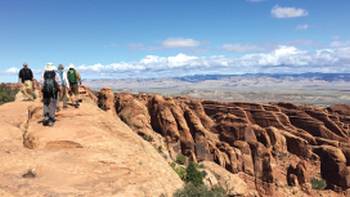 Open scenery across Arches National Park