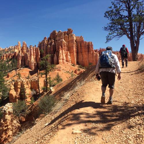 Dusty landscape as we hike through Bryce Canyon