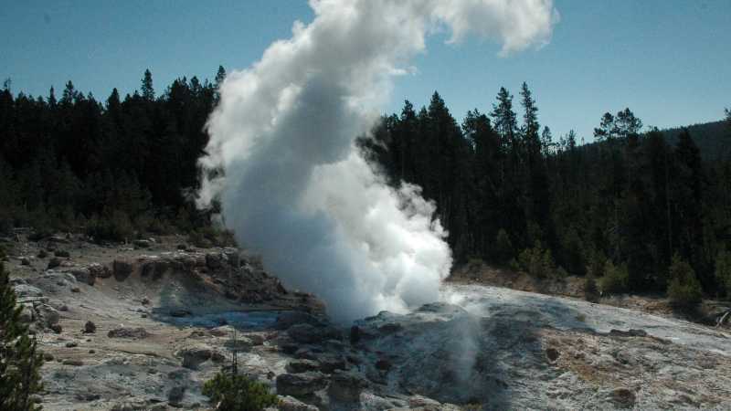 Old Faithful erupting in Yellowstone National Park | Sue Badyari