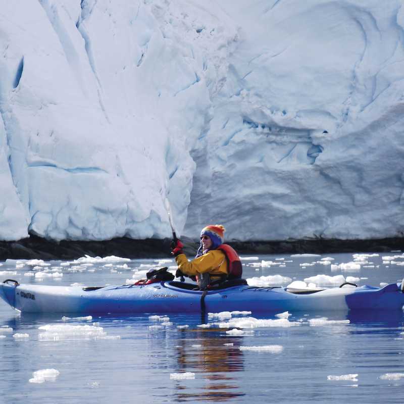 Kayaking is an optional activity on many of our polar voyages | Valerie Waterston