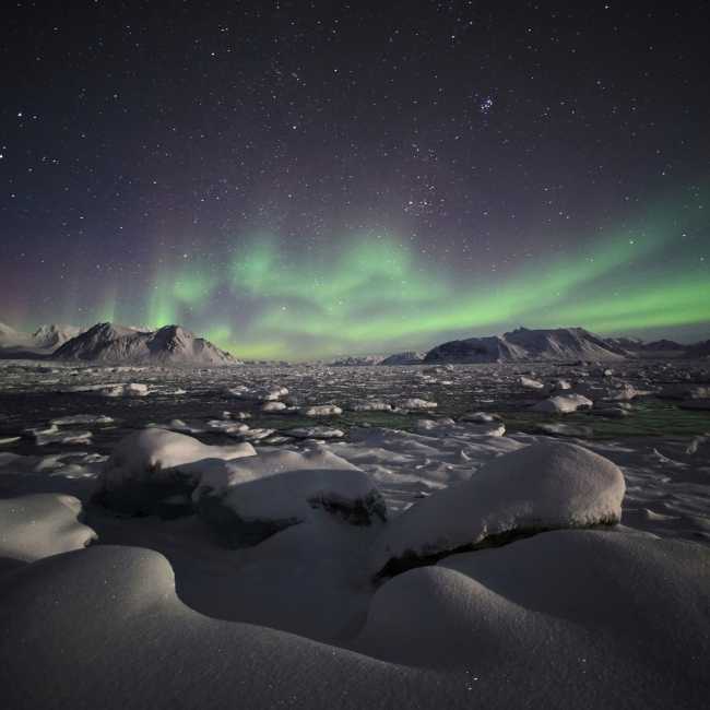 Aurora Borealis over Spitsbergen