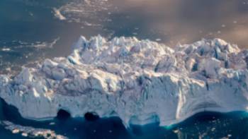 Disko Bay Ilulissat West Greenland,Jarino Huge floating glacier Disko Bay, West Greenland