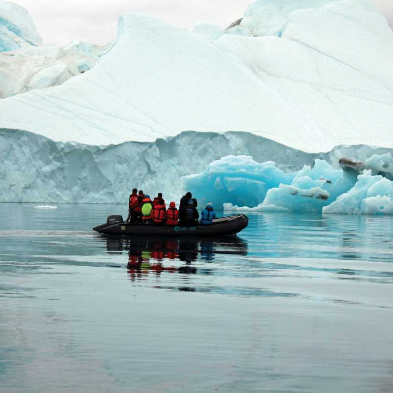 Zodiac cruising in the Arctic | Rachel Imber