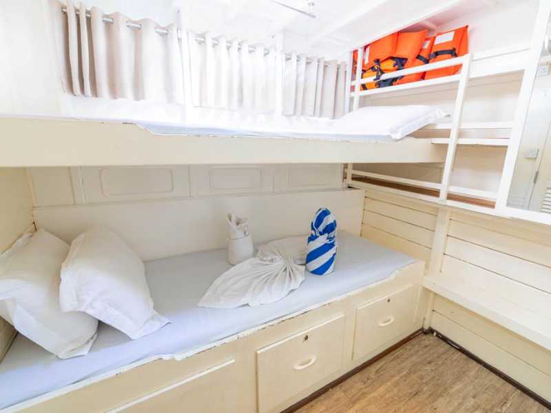 Comfortable cabins on our Maldives Dhoni Cruise