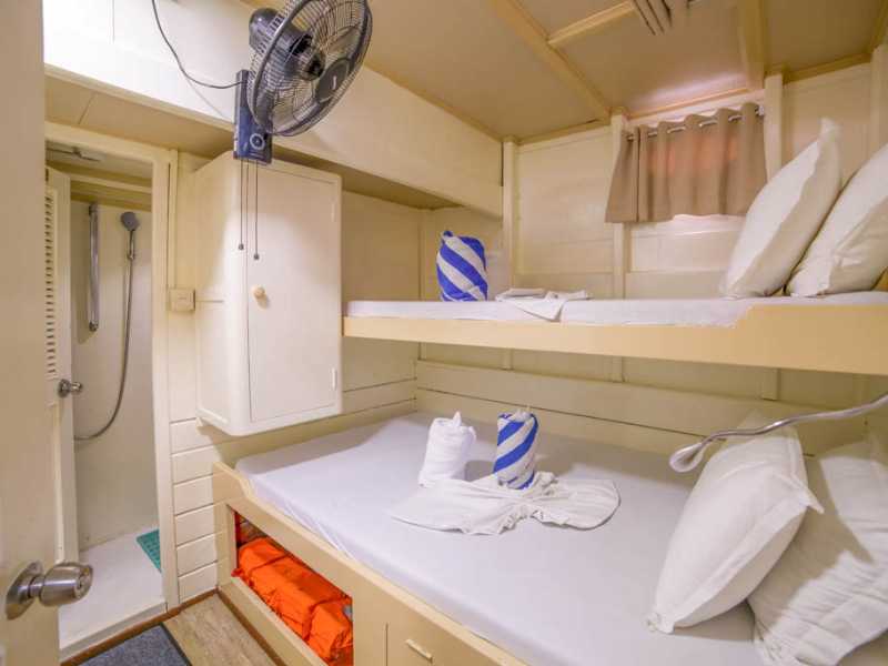 Comfortable cabins on our Maldives Dhoni Cruise