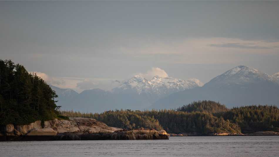 Mountainous surroundings in Desolation Sound