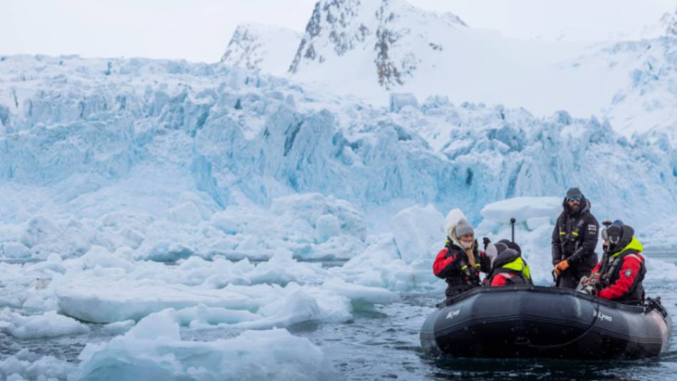 Zodiac cruising, Svalbard | Chase Teron