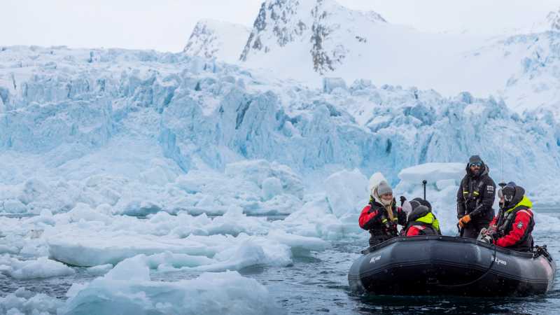 Zodiac cruising, Svalbard | Chase Teron
