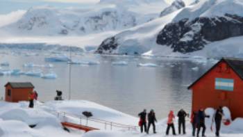 Antarctic Peninsula,Pam Drummond Visiting the Argentinian research centre in Antarctica