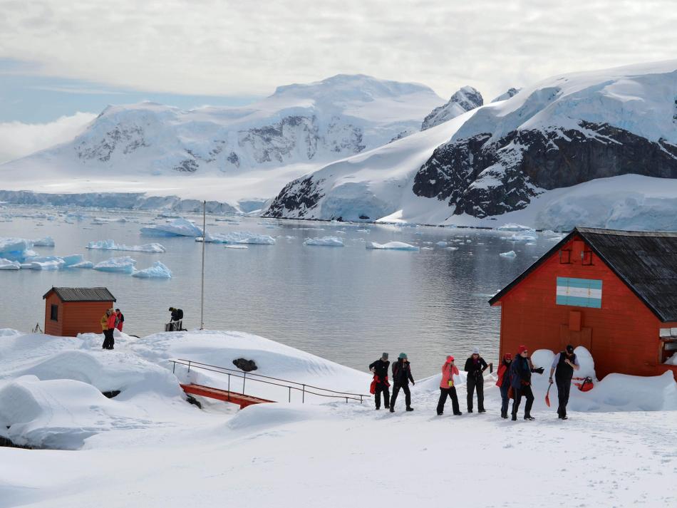 Visiting the Argentinian research centre in Antarctica -  Photo: Pam Drummond