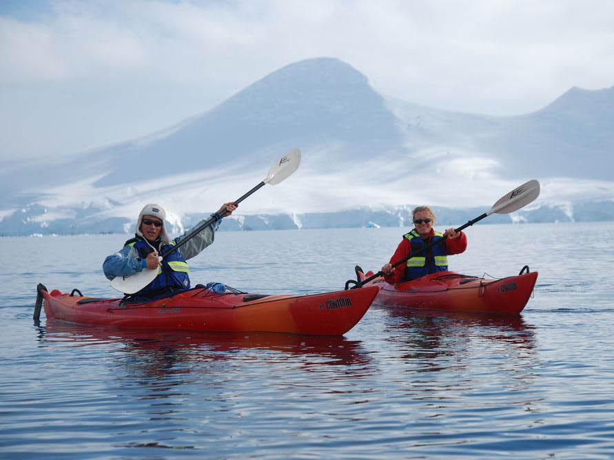 Kayakers in Antarctica -  Photo: Valerie Waterston