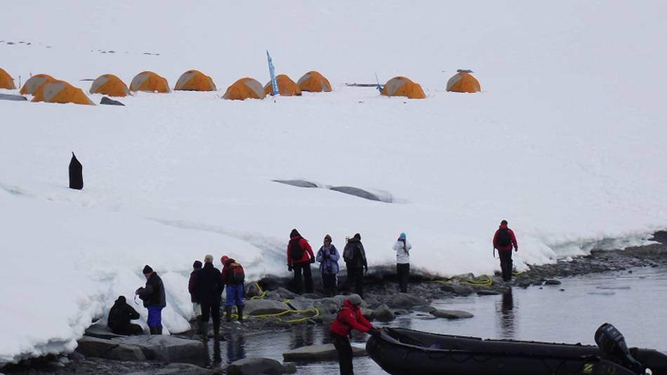 Camping in Antarctica