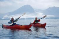 Kayakers in Antarctica -  Photo: Valerie Waterston