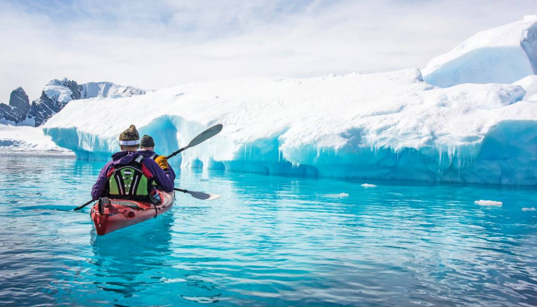 Kayaking the tranquil waters in Antarctica |  <i>Justin Walker</i>