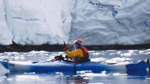 Kayaking is an optional activity on many of our polar voyages | Valerie Waterston