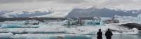 Wild ice floe landscape in Iceland
