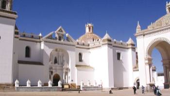 Beautiful church in Copocabana, Bolivia