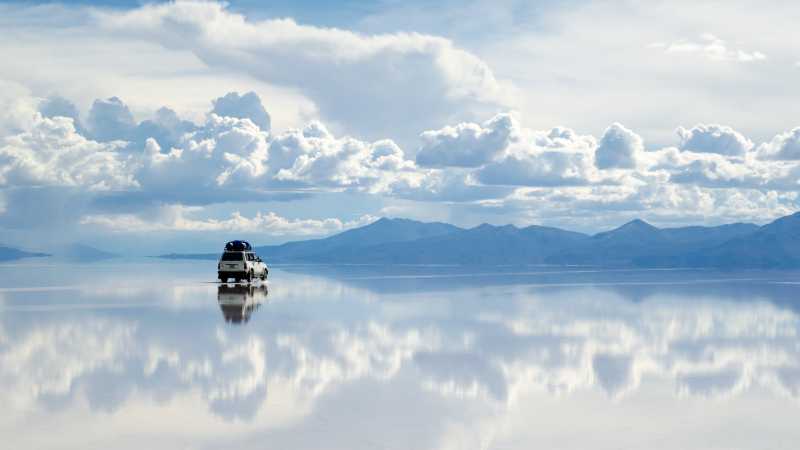 Uyuni Salt Flats, Bolivia: A vast expanse of natural wonder.