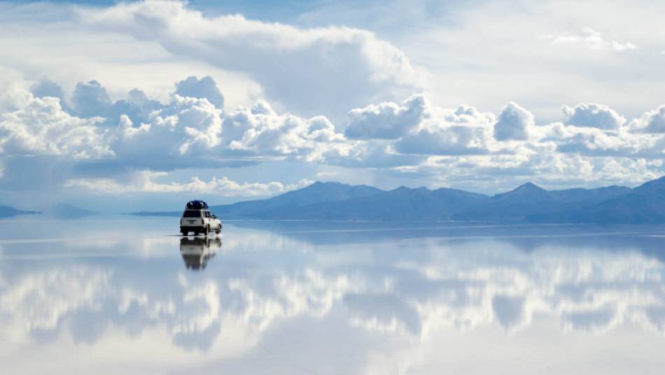 Uyuni Salt Flats, Bolivia: A vast expanse of natural wonder.
