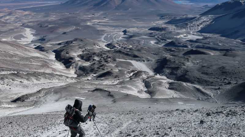 Descending Ojos del Salado | Lydia Bradey