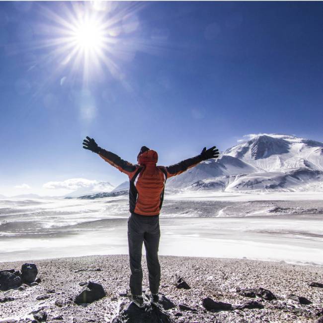 Taking in the expansive views near Ojos Del Salado Volcano in Chile. | Olena Viktorova
