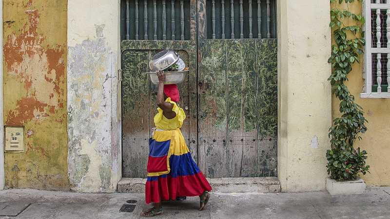 The colourful buildings in Old Town, Cartagena are a beautiful sight.