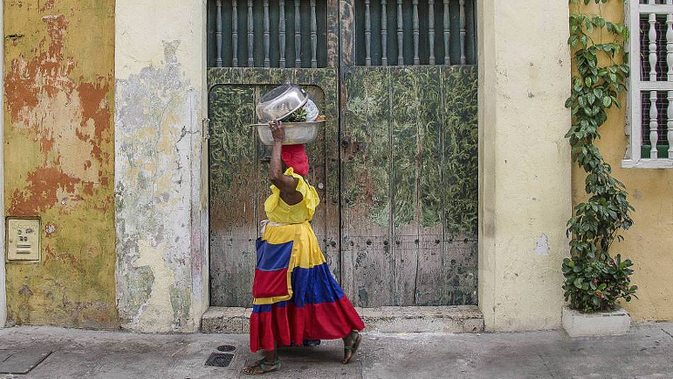 The colourful buildings in Old Town, Cartagena are a beautiful sight.