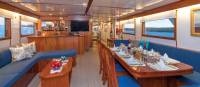 Lounge area aboard Beluga vessel