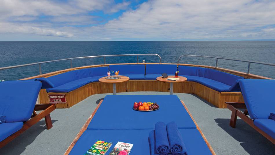 Sun deck area aboard Beluga