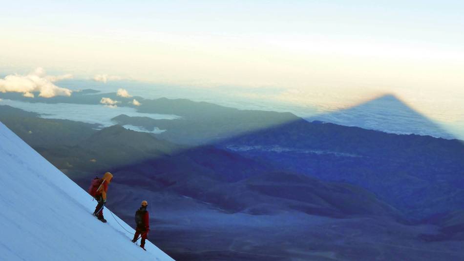 Breathtaking views descending the closest peak to space