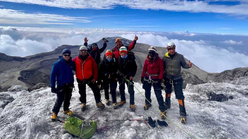 Group on the summit of Cotopaxi | Michael Buggy
