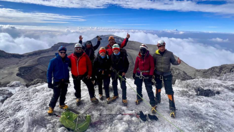 Group on the summit of Cotopaxi | Michael Buggy