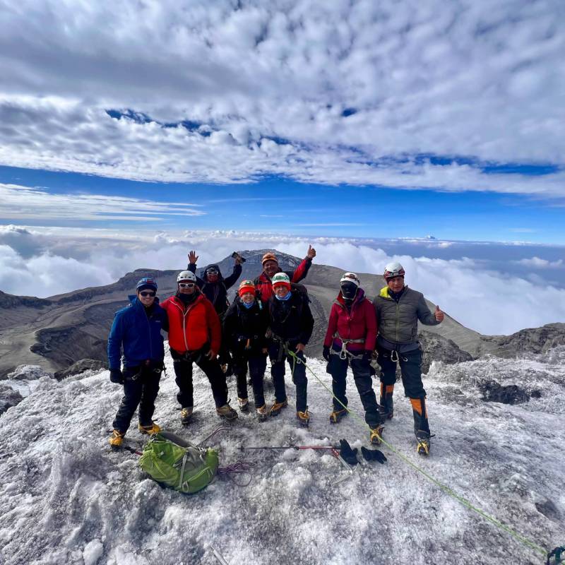 Group on the summit of Cotopaxi | Michael Buggy