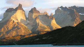 Early morning view of Cuernos del Paine, Patagonia