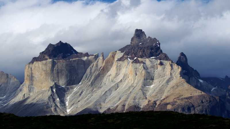 The Cuernos del Paine are easily distinguished by their exposed granite centres, which contrast sharply with the dark peaks | Maria Visconti