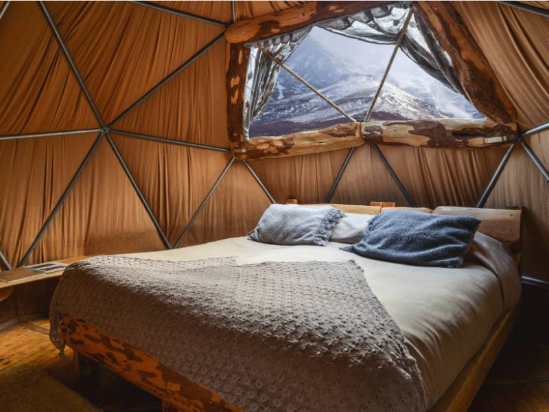 Sleep in comfort in your own space at the eco-camp in Torres del Paine National Park, Chile | Jesus Letelier