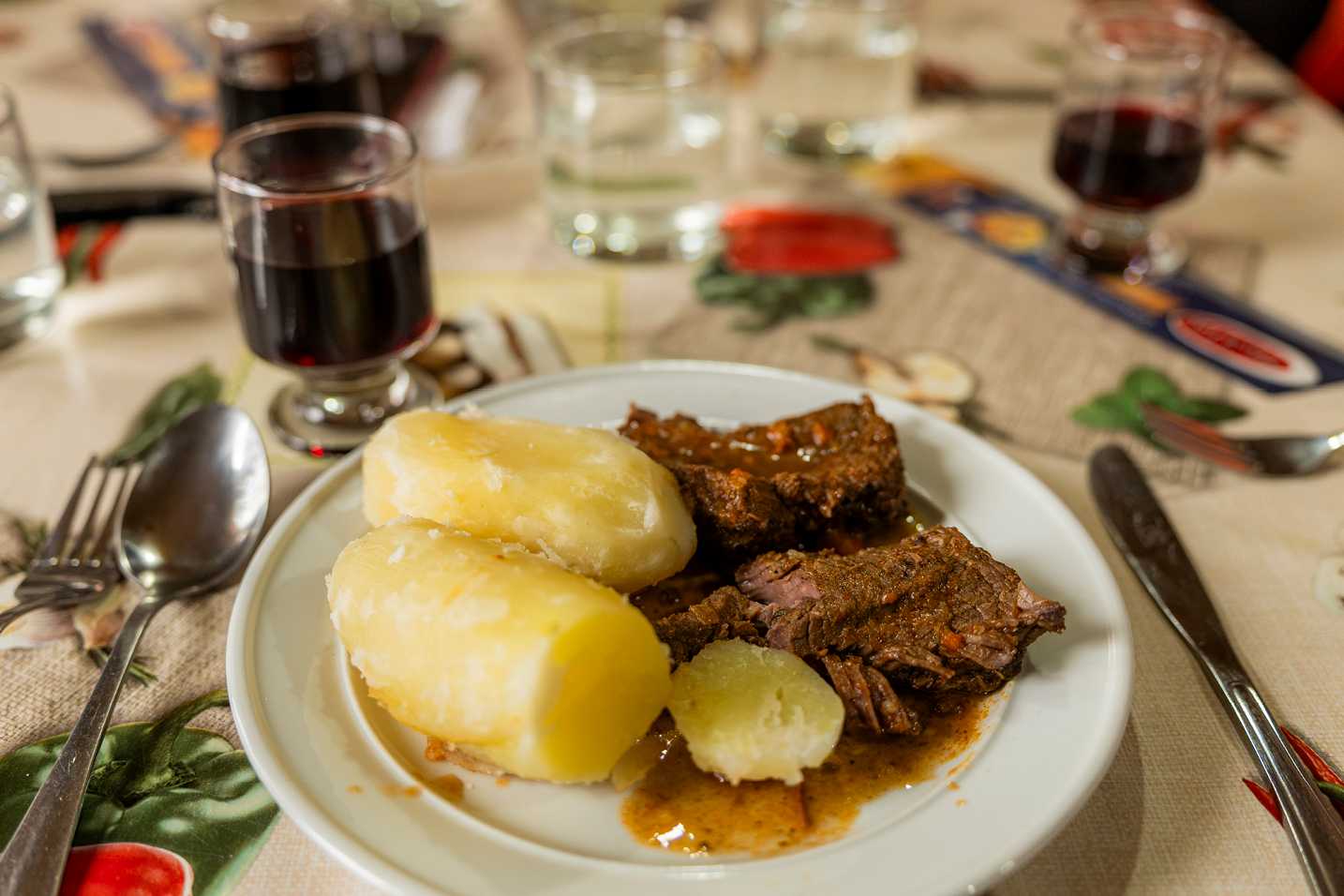 Homestay dinner on Great Patagonian Traverse |  Lachlan Gardiner