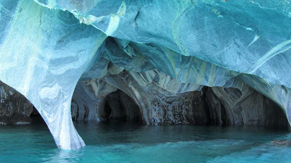 Lake General Carrera is home to the marvellous Marble Caves