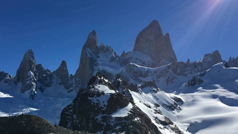 Beautiful views of Fitz Roy from the trail to Laguna de los Tres | Sue Badyari