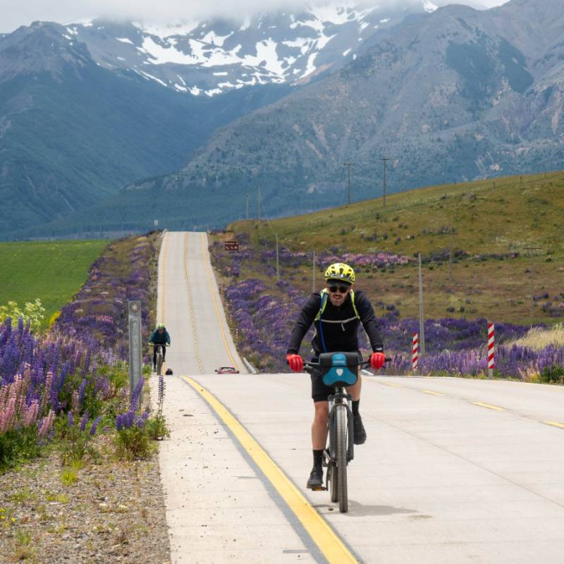 Cycling in remote Patagonia is always an adventure!