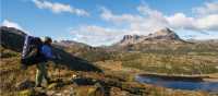 Blue skies overhead trekking Los Dientes de Navarino circuit | EcoCamp Patagonia